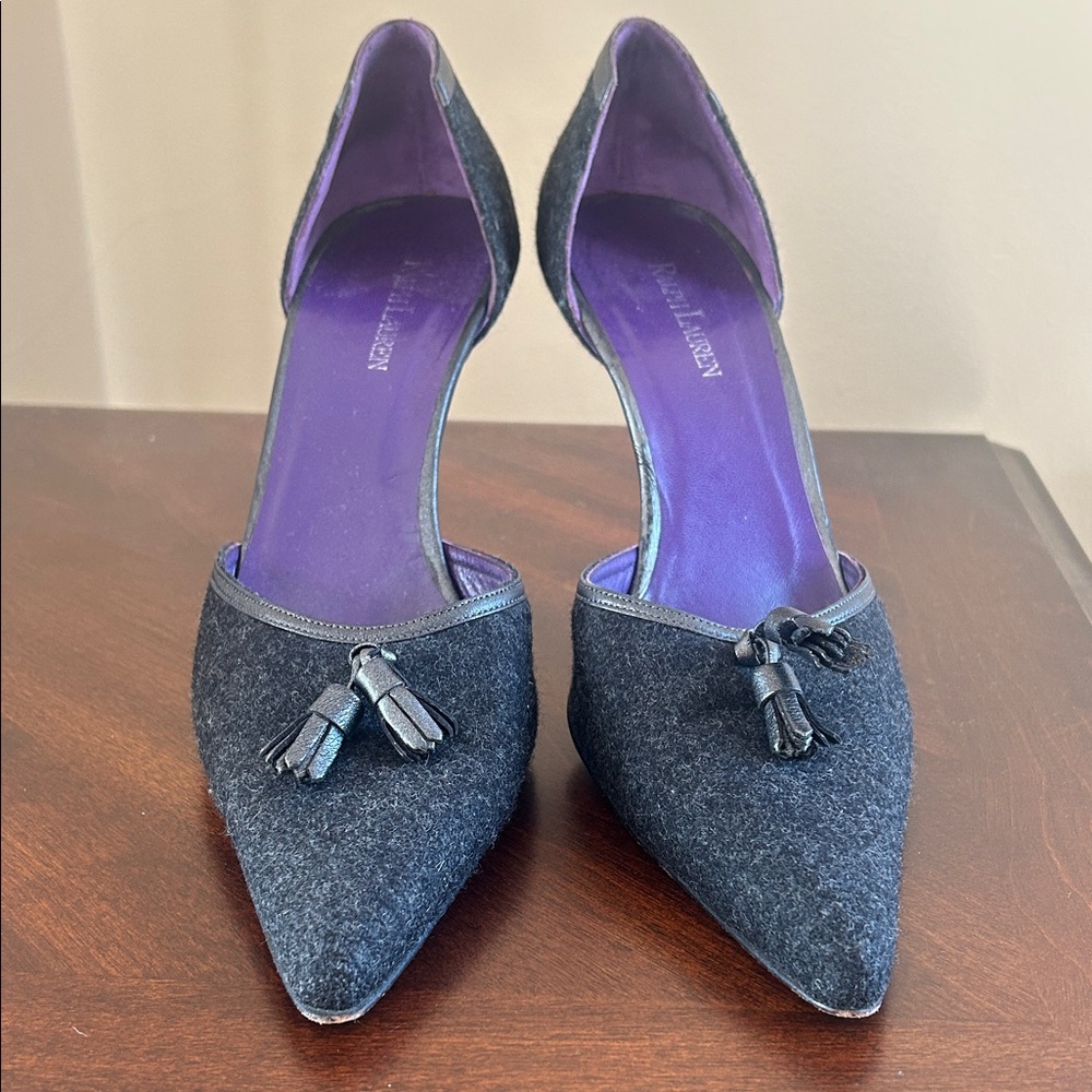 Ralph Lauren Gray Stiletto Heels